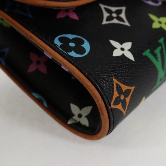 LOUIS VUITTON Multicolor Pochette Courtney Clutch Bag Black M45640 Auth 128863V - Picture 8 of 15